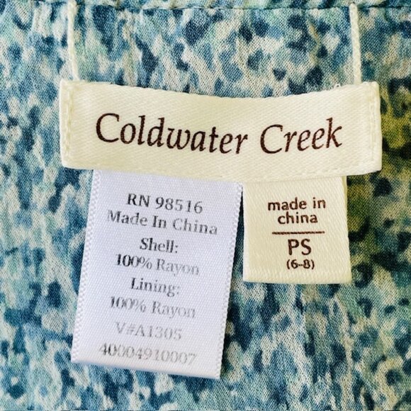 Coldwater Creek Reversible Skirt Size PS DISTRESSED HEM Fairy Festival Floral - Picture 9 of 9